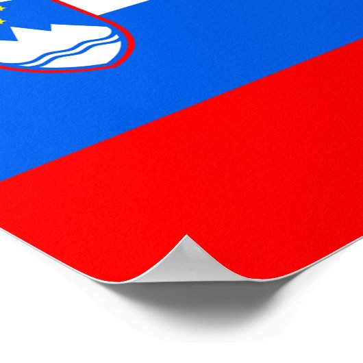 Slovenia Flag Poster (Ecke)