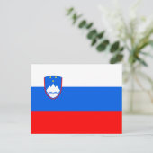 Slovenia Flag Postkarte (Stehend Vorderseite)