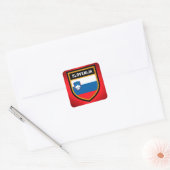 Slovenia Flag Quadratischer Aufkleber (Umschlag)