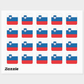 Slovenia Flag Quadratischer Aufkleber (Blatt)
