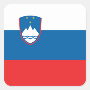 Slovenia Flag Quadratischer Aufkleber