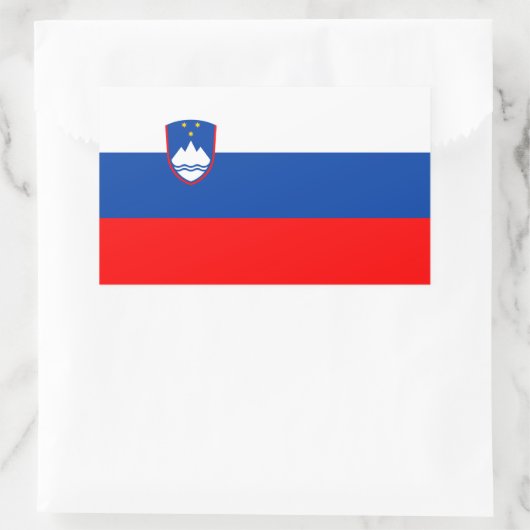 Slovenia Flag Rechteckiger Aufkleber (Tasche)