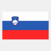 Slovenia Flag Rechteckiger Aufkleber (Vorderseite)