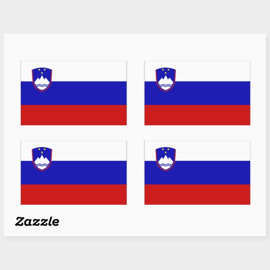 Slovenia Flag Rechteckiger Aufkleber (Blatt)