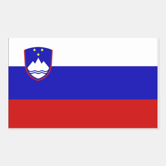 Slovenia Flag Rechteckiger Aufkleber (Vorderseite)