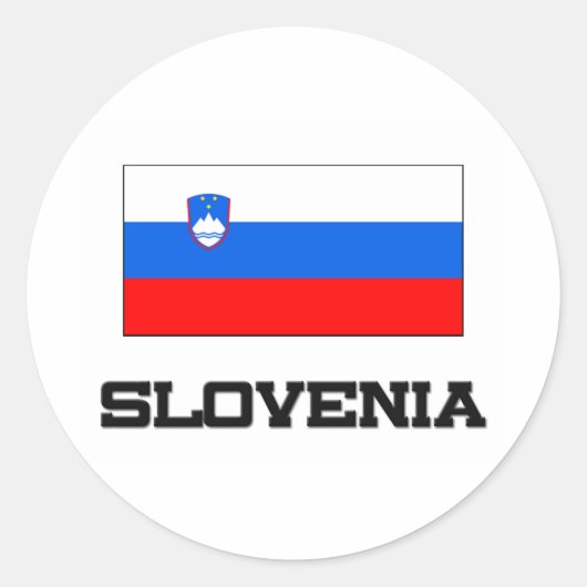Slovenia Flag Runder Aufkleber (Vorderseite)
