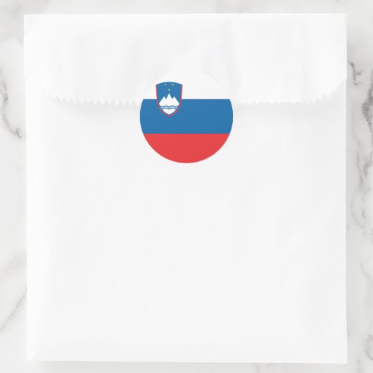 Slovenia Flag Runder Aufkleber (Tasche)