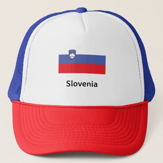 Slovenia Flag Truckerkappe (Vorderseite)