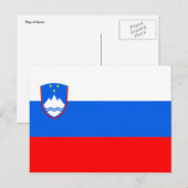 Slovenia-Flagge Postkarte (Vorne/Hinten)