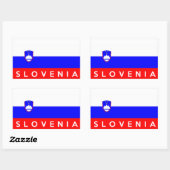 Slovenia-Länderkennzeichen Rechteckiger Aufkleber (Blatt)