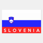 Slovenia-Länderkennzeichen Rechteckiger Aufkleber (Vorderseite)