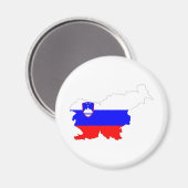 Slovenia-Landesflagge-Symbol für Silhouette Magnet (Vorderseite/Rückseite)
