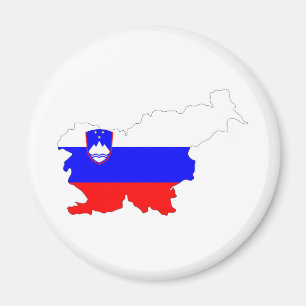 Slovenia-Landesflagge-Symbol für Silhouette Magnet