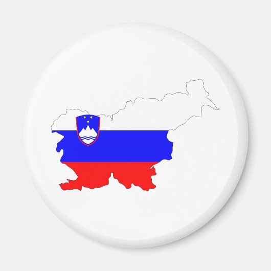 Slovenia-Landesflagge-Symbol für Silhouette Magnet (Vorne)
