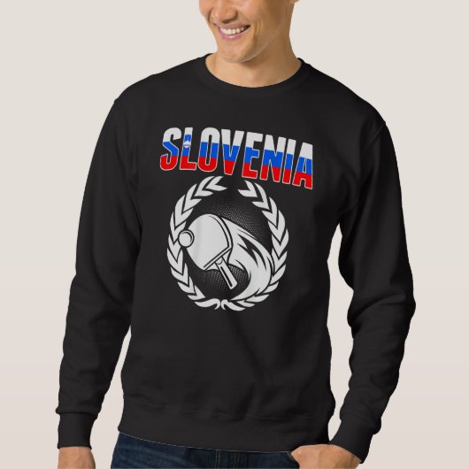 Slovenia Ping Pong  Slovenian Table Tennis Support Sweatshirt (Vorderseite)