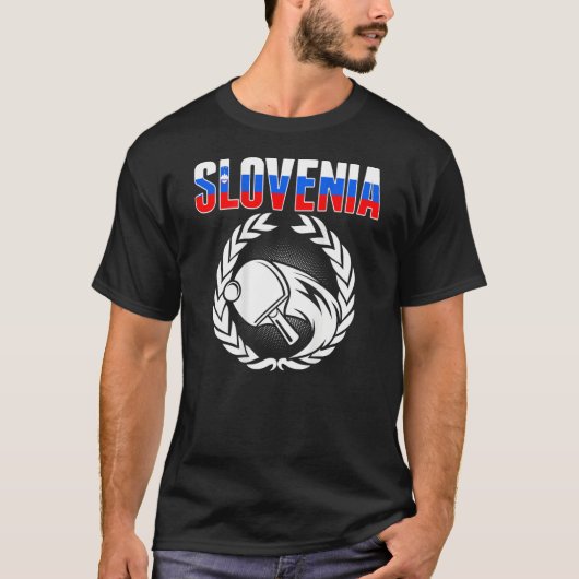Slovenia Ping Pong  Slovenian Table Tennis Support T-Shirt (Vorderseite)