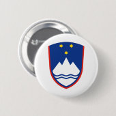 Slovenia-Wappen Button (Vorne & Hinten)