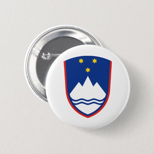 Slovenia-Wappen Button (Vorne & Hinten)