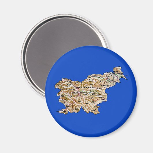 Slovenien Map Magnet (Vorderseite/Rückseite)