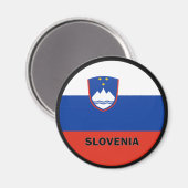 Slovenien Roundel Qualitätsflagge Magnet (Vorderseite/Rückseite)