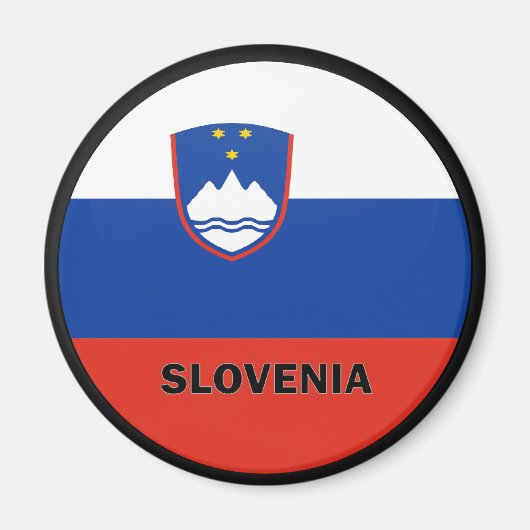 Slovenien Roundel Qualitätsflagge Magnet (Vorne)