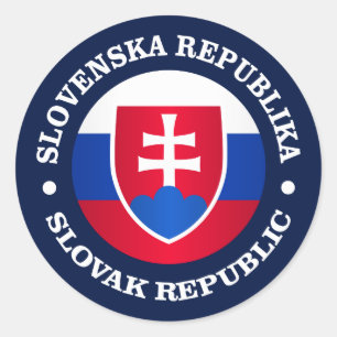 Slovenska Republika Runder Aufkleber