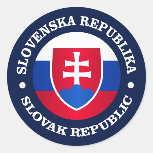 Slovenska Republika Runder Aufkleber (Vorderseite)