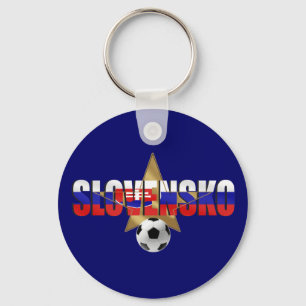 Slovensko Fußballstarfußball-Ballgeschenke Schlüsselanhänger
