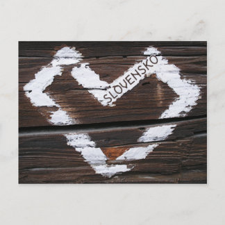 Slovensko Heart Postkarte