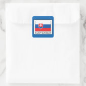 Slovensko Quadratischer Aufkleber (Tasche)