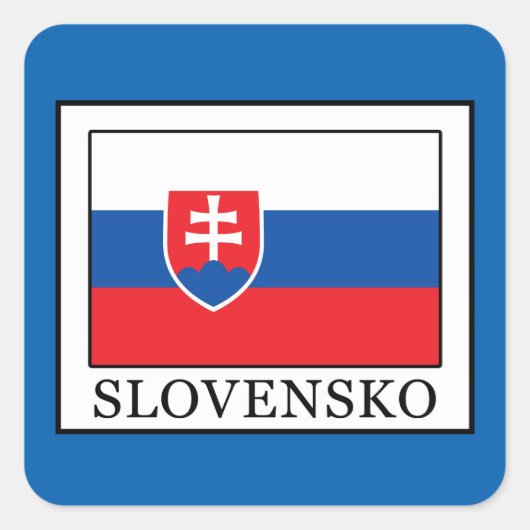 Slovensko Quadratischer Aufkleber (Vorderseite)