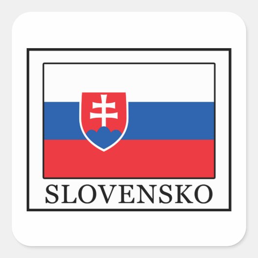 Slovensko Quadratischer Aufkleber (Vorderseite)
