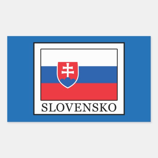 Slovensko Rechteckiger Aufkleber (Vorderseite)