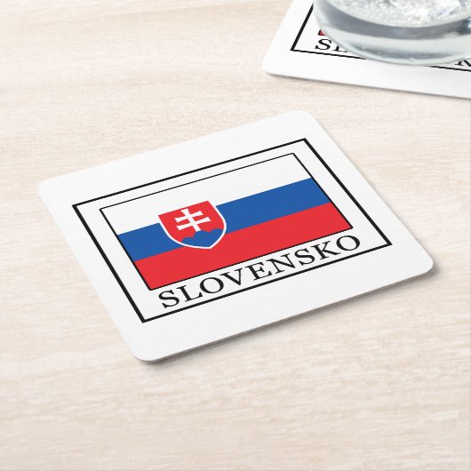 Slovensko Rechteckiger Pappuntersetzer (angewinkelt)
