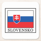 Slovensko Rechteckiger Pappuntersetzer (Vorderseite)