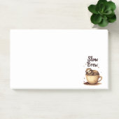 Slow Brew Kaffee Faultier Post-it Klebezettel (Büro)