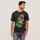 Slow Chill Turtle Sloth Snail Piggyback T-Shirt (Vorne ganz)