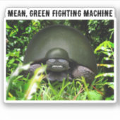 Slow Commando Turtle Aufkleber (Vorderseite)