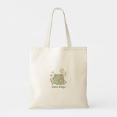 Slow Days Frog-Tasche | Süße gemütliche ästhetisch Tragetasche (Rückseite)