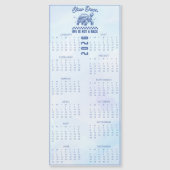 Slow Down Life Is Not A Race Turtle 2026 Blue Magnetkarte (Vorderseite)