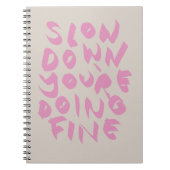 SLOW DOWN  NOTIZBLOCK (Vorderseite)