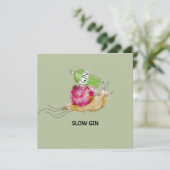 Slow Gin Feiertagskarte (Stehend Vorderseite)