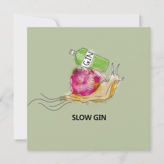 Slow Gin Feiertagskarte (Vorderseite)