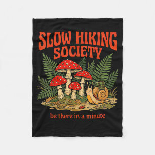 Slow Hikers Gesellschaft ist in einer Minute lusti Fleecedecke