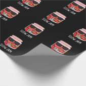 Slow Jam Funny Food Puff Dark BG Geschenkpapier (Ecke)