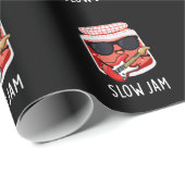 Slow Jam Funny Food Puff Dark BG Geschenkpapier (Rolleneckpunkt)