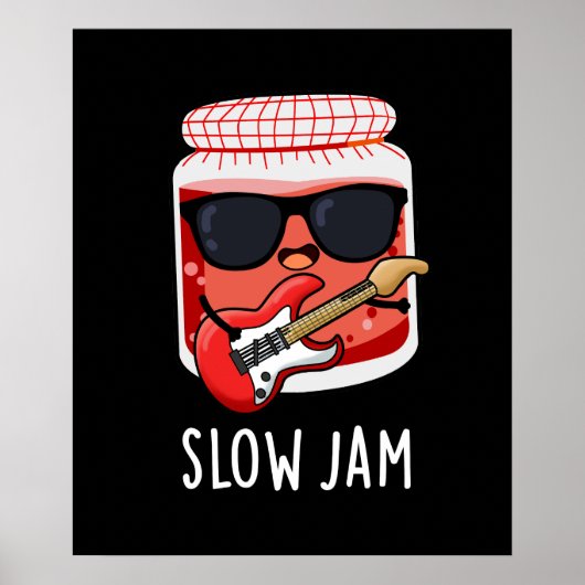 Slow Jam Funny Food Puff Dark BG Poster (Vorne)