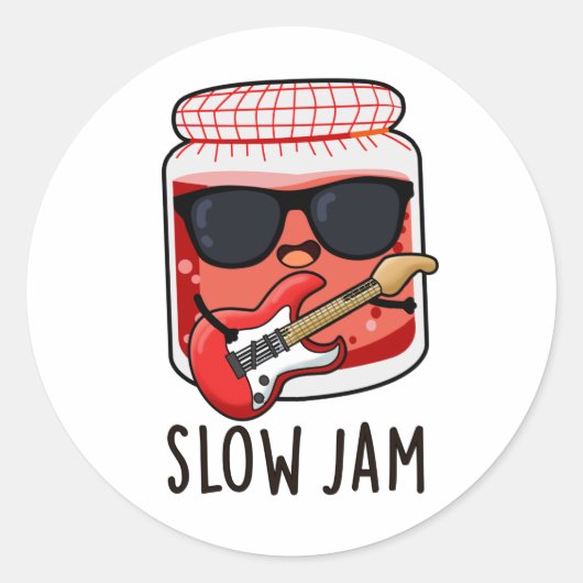 Slow Jam Funny Food Puff Runder Aufkleber (Vorderseite)