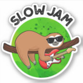 Slow Jam Funny Music Animal Puff Aufkleber (Vorderseite)