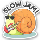 Slow Jam Funny Music Animal Puff Aufkleber (Vorderseite)